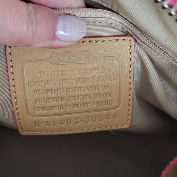 Coach Bleecker Preston Satchel In Edgepaint and Pink Leather I Crossbody - Picture 8 of 10